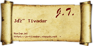 Jó Tivadar névjegykártya