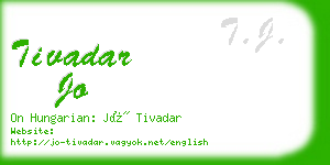 tivadar jo business card